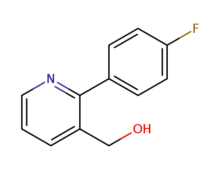 Molecular Structure of 1227600-81-8 ((2-(4-fluorophenyl)pyridin-3-yl)methanol)