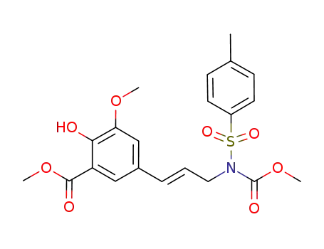 methyl (E)-2-hydroxy-3-methoxy-5-(3-((N-(methoxycarbonyl)-4 methylphenyl)sulfonamido)prop-1-en-1-yl)benzoate