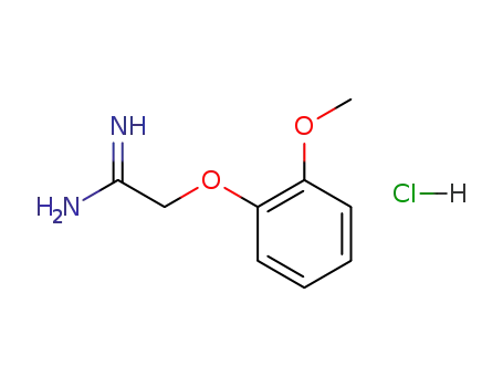 Molecular Structure of 67386-40-7 (2-(2-Methoxy-phenoxy)-acetamidine hydrochloride)