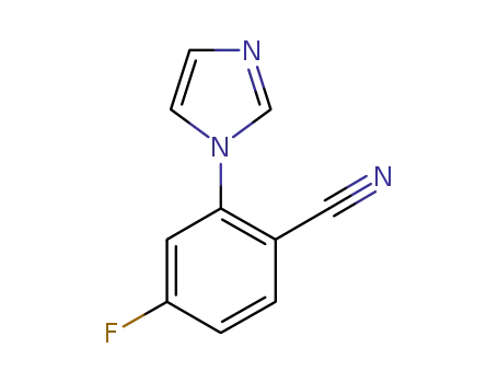 Molecular Structure of 190198-07-3 (4-FLUORO-2-IMIDAZOL-1-YL-BENZONITRILE)