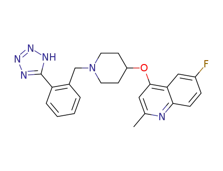4-(1-(2-(1H-tetrazol-5-yl)benzyl)piperidin-4-yloxy)-6-fluoro-2-methylquinoline