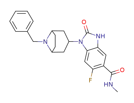 1-(8-benzyl-8-aza-bicyclo[3.2.1]oct-3-yl)-6-fluoro-2-oxo-2,3-dihydro-1H-benzoimidazole-5-carboxylic acid methylamide