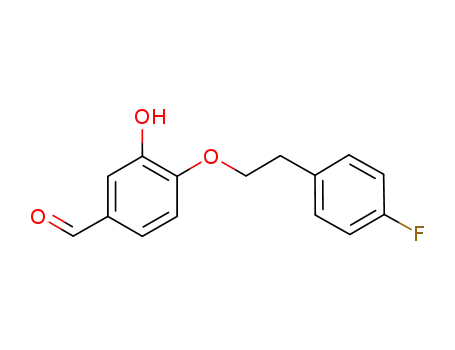 Molecular Structure of 586958-70-5 (Benzaldehyde, 4-[2-(4-fluorophenyl)ethoxy]-3-hydroxy-)