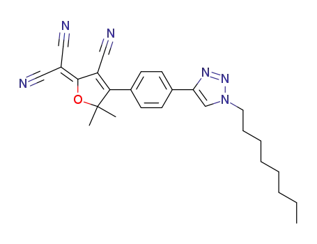 2-{3-cyano-5,5-dimethyl-4-[4-(1-octyl-1H-[1,2,3]triazol-4-yl)phenyl]-5H-furan-2-ylidene}malononitrile