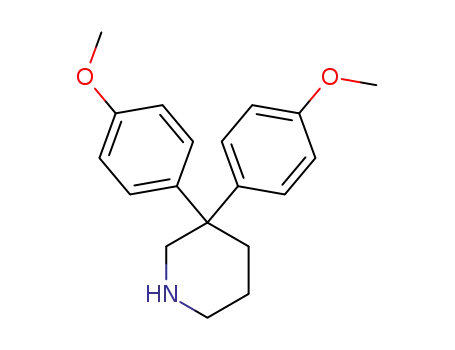 Molecular Structure of 946159-39-3 (3,3-bis(4-methoxyphenyl)piperidine)