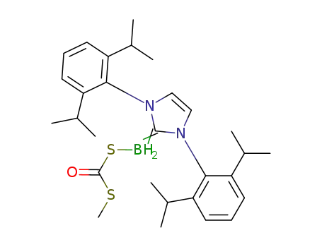 [1,3-bis-(2,6-diisopropylphenyl)imidazol-2-ylidene]-(methylthiocarbonylthio)borane