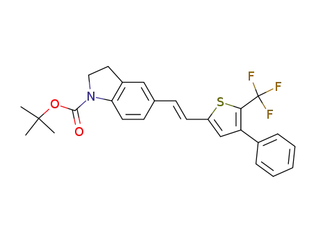 1-(tert-butoxycarbonyl)-5-[(E)-2-(4-phenyl-5-trifluormethyl-2-thienyl)ethenyl]indoline