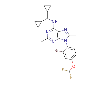 9-(2-bromo-4-(difluoromethoxy)phenyl)-N-(dicyclopropylmethyl)-2,8-dimethyl-9H-purine-6-amine