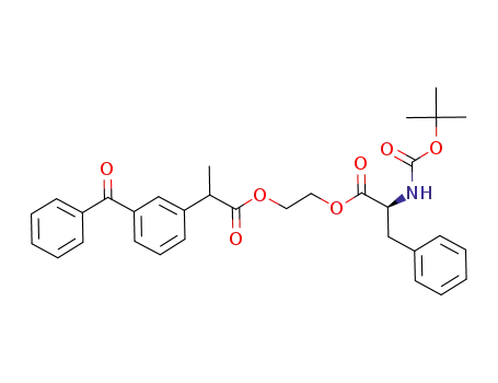 (S)-2-tert-butoxycarbonylamino-3-phenylpropionic acid 2-[2-(3-benzoylphenyl)propionyloxy]ethyl ester