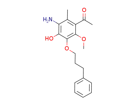 1-(3-amino-4-hydroxy-6-methoxy-2-methyl-5-(3-phenylpropoxy)phenyl)ethanone