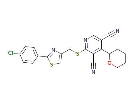 rac-2-({[2-(4-chlorophenyl)-1,3-thiazol-4-yl]methyl}thio)-4-(tetrahydro-2H-pyran-2-yl)pyridine-3,5-dicarbonitrile