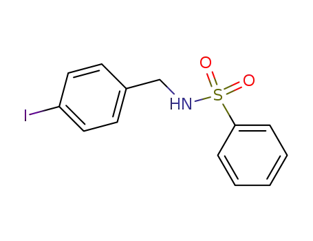 Molecular Structure of 34158-92-4 (Benzenesulfonamide, N-[(4-iodophenyl)methyl]-)