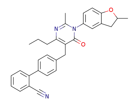 4'-{[2-methyl-1-(2-methyl-2,3-dihydro-1-benzofuran-5-yl)-6-oxo-4-propyl-1,6-dihydropyrimidin-5-yl]methyl}biphenyl-2-carbonitrile