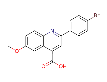 Molecular Structure of 35181-24-9 (2-(4-Bromo-phenyl)-6-methoxy-quinoline-4-carboxylic acid)