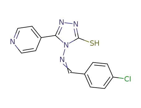 3H-1,2,4-Triazole-3-thione,
4-[[(4-chlorophenyl)methylene]amino]-2,4-dihydro-5-(4-pyridinyl)-