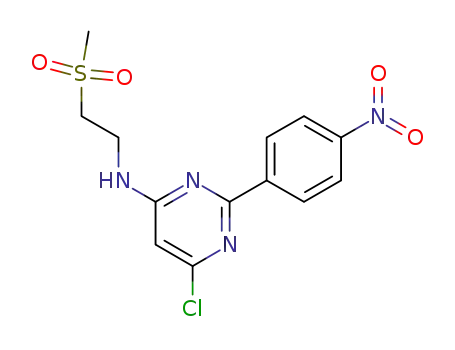 6-chloro-N-(2-(methylsulfonyl)ethyl)-2-(4-nitrophenyl)pyrimidin-4-amine