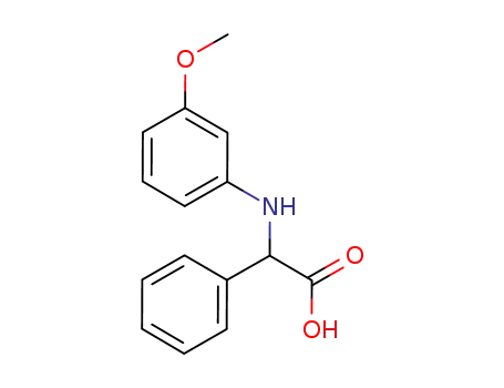 Molecular Structure of 725252-88-0 ((3-methoxy-phenylamino)-phenyl-acetic acid)