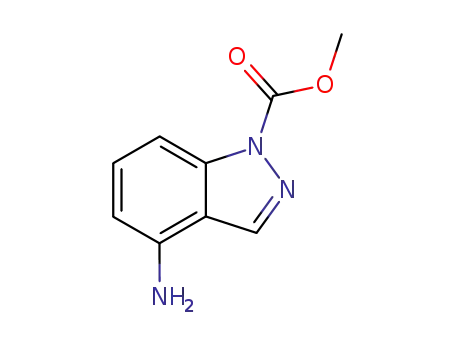 Molecular Structure of 581812-76-2 (1H-Indazole-1-carboxylicacid,4-amino-,methylester(9CI))