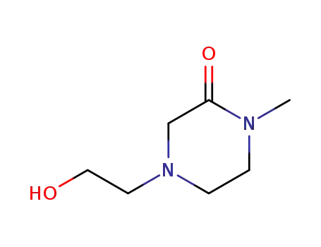 Molecular Structure of 86291-02-3 (Piperazinone, 4-(2-hydroxyethyl)-1-methyl- (9CI))