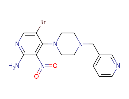 5-Bromo-3-nitro-4-(4-(pyridin-3-ylmethyl)piperazin-1-yl)pyridin-2-amine
