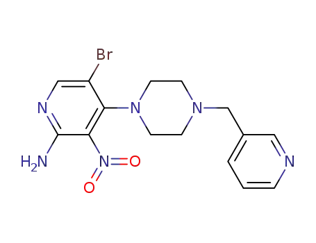 5-bromo-3-nitro-4-(4-(pyridin-3-ylmethyl)piperazin-1-yl)pyridin-2-amine