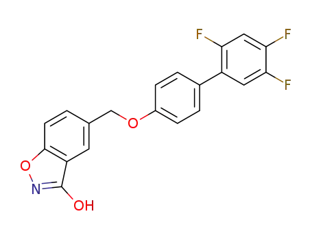 Molecular Structure of 1299490-58-6 (5-(2',4',5'-trifluoro-biphenyl-4-yloxymethyl)-benzo[d]isoxazol-3-ol)