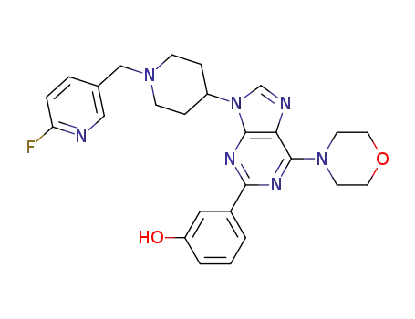 3-(9-{1-[(6-fluoropyridin-3-yl)methyl]piperidin-4-yl}-6-morpholin-4-yl-9H-purin-2-yl)phenol