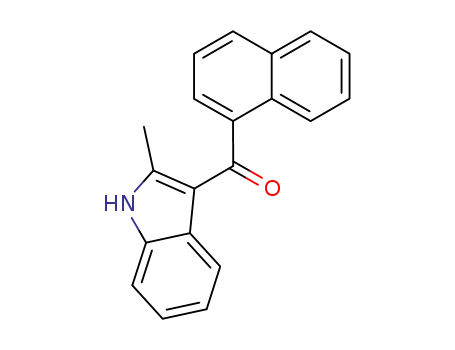 Molecular Structure of 80749-33-3 ((2-Methyl-1H-indol-3-yl)-1-naphthalenylmethanone)