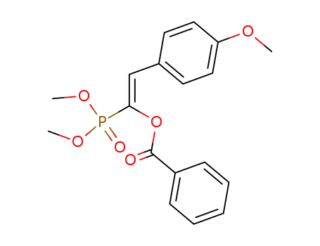 Molecular Structure of 241496-35-5 (Phosphonic acid, [(1E)-1-(benzoyloxy)-2-(4-methoxyphenyl)ethenyl]-,
dimethyl ester)
