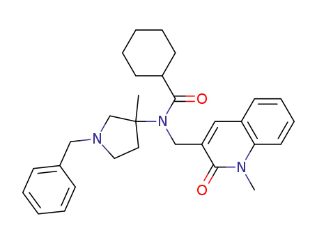 N-(1-benzyl-3-methylpyrrolidin-3-yl)-N-[(1-methyl-2-oxo-1,2-dihydroquinolin-3-yl)methyl]cyclohexanecarboxamide