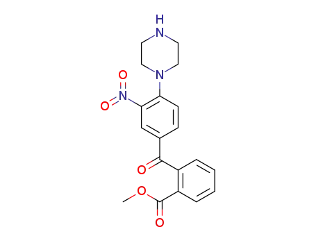 Molecular Structure of 1147013-03-3 (methyl 2-(3-nitro-4-(piperazin-1-yl)benzoyl)benzoate)