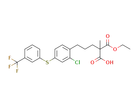ethyl hydrogen 2-{3-[2-chloro-4-(3-trifluoromethylphenylthio)phenyl]propyl}-2-methyl-propane dioate