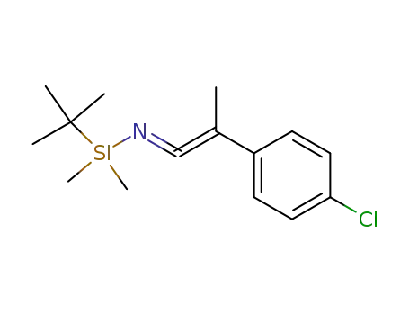 Molecular Structure of 53174-18-8 (N-{2-(4-chlorophenyl)-1-propenylidene}-1-(1,1-dimethylethyl)-1,1-dimethylsilanamine)