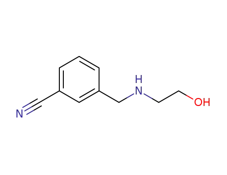 Molecular Structure of 1039834-76-8 (3-{[(2-hydroxyethyl)amino]methyl}benzonitrile)