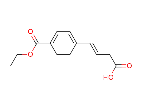 Molecular Structure of 887339-22-2 (Benzoic acid, 4-[(1E)-3-carboxy-1-propenyl]-, 1-ethyl ester (9CI))