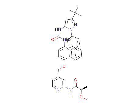 (R)-N-(4-((4-(3-(3-tert-butyl-1-p-tolyl-1H-pyrazol-5-yl)ureido)naphthalen-1-yloxy)methyl)pyridin-2-yl)-2-methoxypropanamide