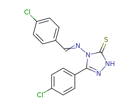3H-1,2,4-Triazole-3-thione, 5-(4-chlorophenyl)-4-[[(4-chlorophenyl)methylene]amino]-2,4-dihydro-