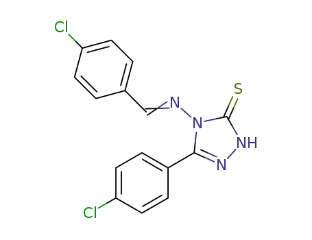 3H-1,2,4-Triazole-3-thione,
5-(4-chlorophenyl)-4-[[(4-chlorophenyl)methylene]amino]-2,4-dihydro-