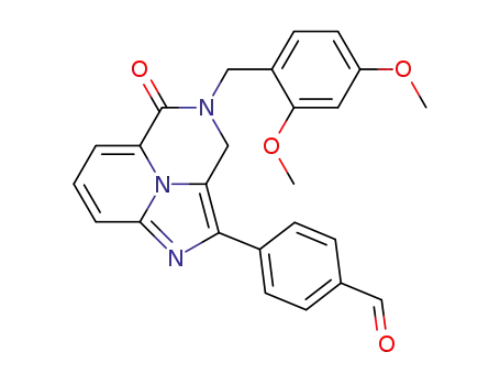 4-[4-(2,4-dimethoxybenzyl)-5-oxo-4,5-dihydro-3H-1,4,8b-triazaacenaphthylen-2-yl]benzaldehyde