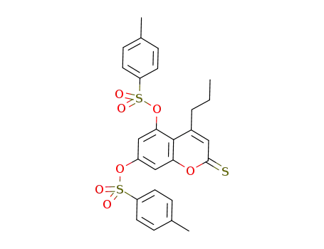 4-propyl-2-thioxo-2H-chromene-5,7-diyl bis(4-methylbenzenesulfonate)