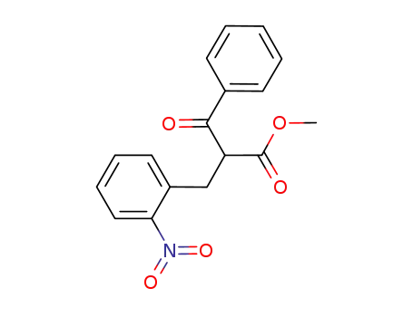 Molecular Structure of 957374-78-6 ((+/-)-methyl 2-(2-nitrobenzyl)-3-phenyl-3-oxopropanoate)