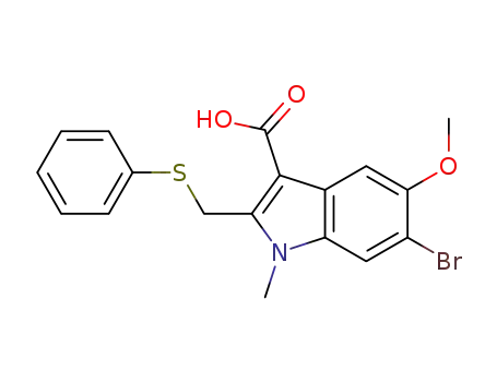 6-Bromo-1-methyl-5-methoxy-2-phenylthiomethylindol-3-carboxylic acid