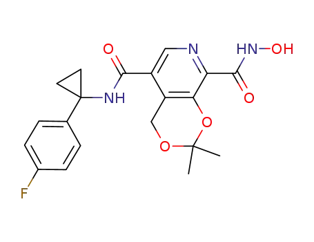 2,2-dimethyl-4H-[1,3]dioxino[4,5-c]pyridine-5,8-dicarboxylic acid 5-{[1-(4-fluoro-phenyl)-cyclopropyl]-amide} 8-hydroxyamide
