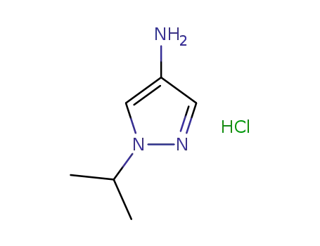 Molecular Structure of 1185293-23-5 (1-Isopropyl-1H-pyrazol-4-aMine hydrochloride)