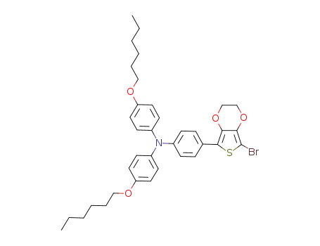 4-(7-bromo-2,3-dihydrothieno[3,4-b][1,4]dioxin-5-yl)-N,N-bis(4-(hexyloxy)phenyl)aniline