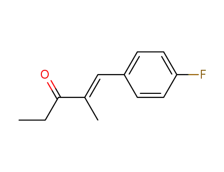 Molecular Structure of 1170613-81-6 ((E)-1-(4-fluorophenyl)-2-methylpent-1-en-3-one)