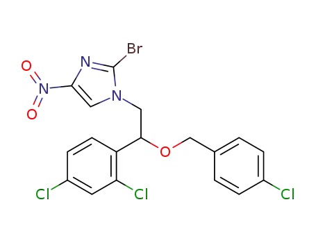 Molecular Structure of 1283135-31-8 (2-bromo-1-(2-(4-chlorobenzyloxy)-2-(2,4-dichlorophenyl)ethyl)-4-nitro-1H-imidazole)