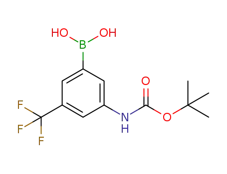 5-trifluoromethyl-3-(tert-butyl-oxycarbonyl)amino-phenylboronic acid