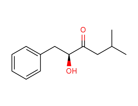 Molecular Structure of 169272-84-8 (3-Hexanone,2-hydroxy-5-methyl-1-phenyl-, (+)-)