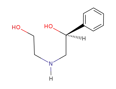 Molecular Structure of 74572-09-1 (Benzenemethanol, a-[[(2-hydroxyethyl)amino]methyl]-, (S)-)